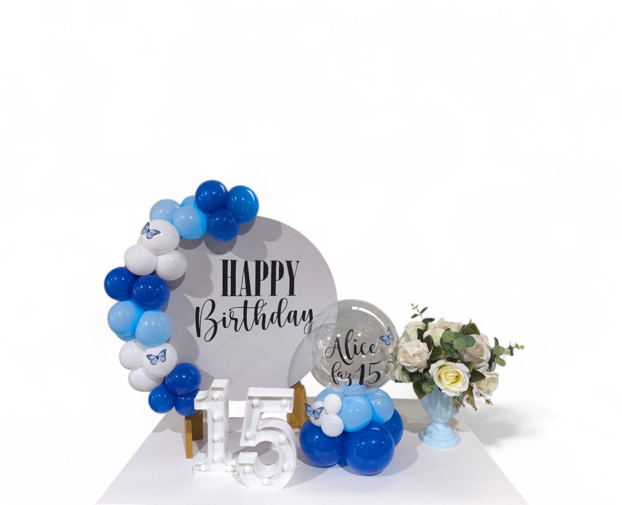 Mini Kit 15 Anos Azul - Detalhes