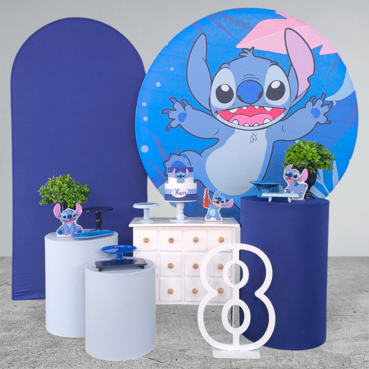 Kit Diamante - Stitch Azul - Detalhes