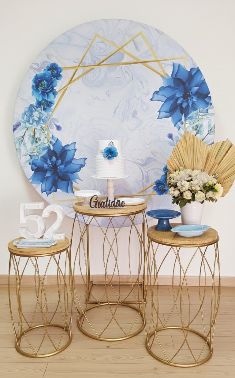 Kit Floral Azul - Detalhes