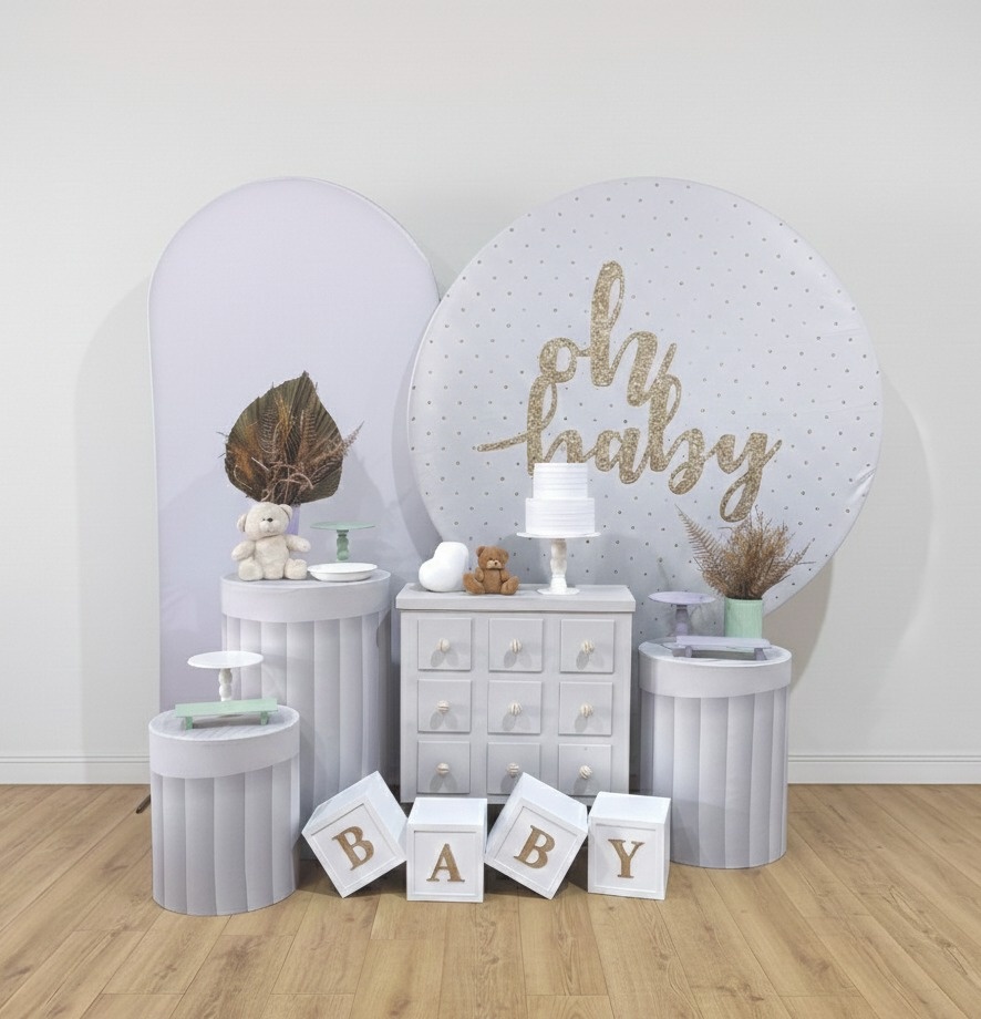 Chá Revelação Oh Baby Verde E Lilás - Detalhes