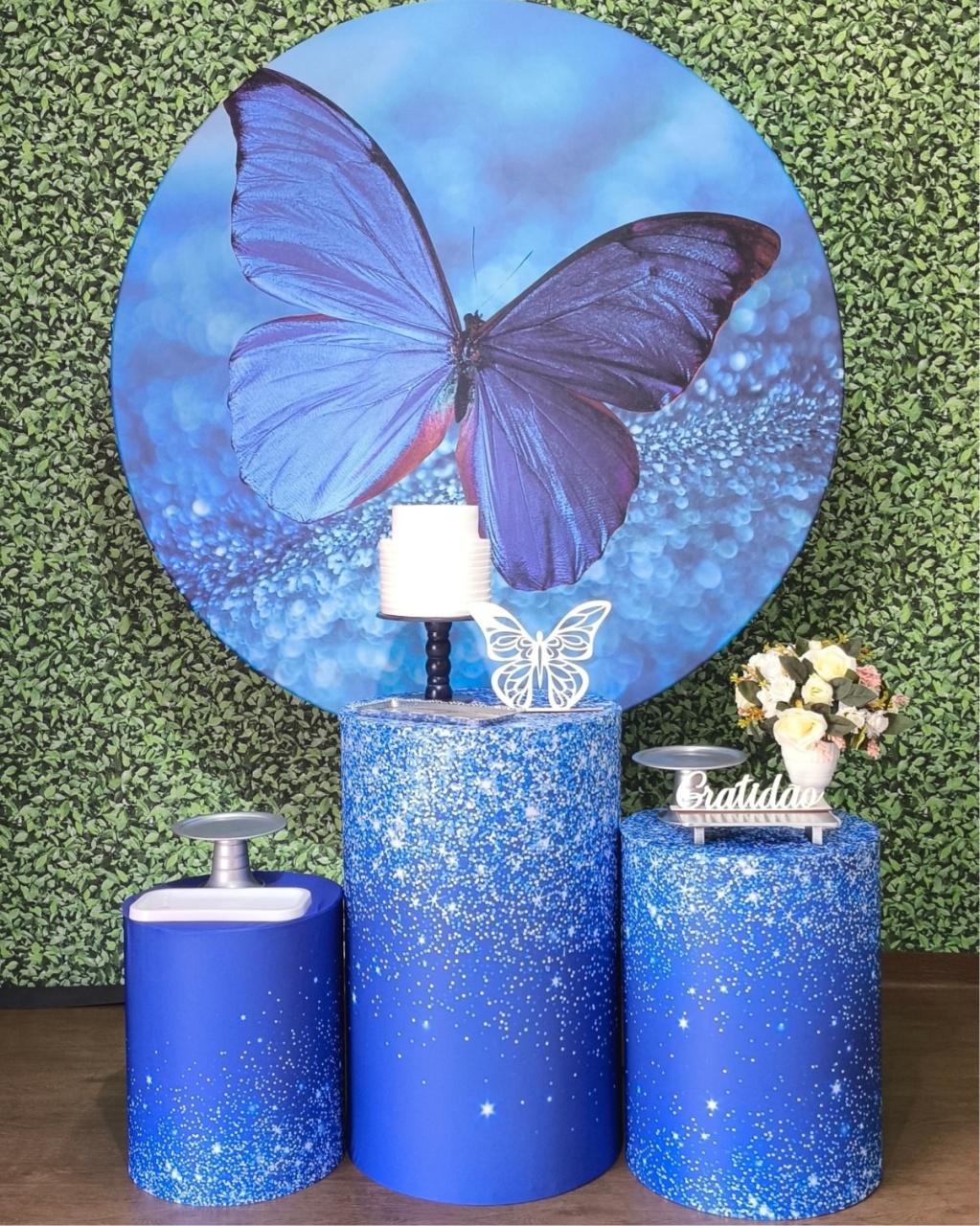 Kit Ouro - Borboleta Azul - Detalhes