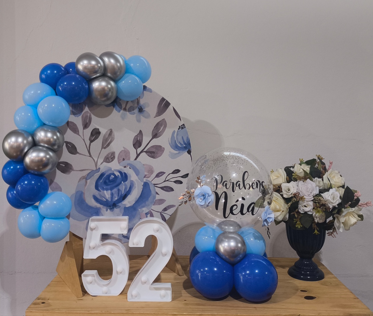 Mini Kit Floral Azul - Detalhes