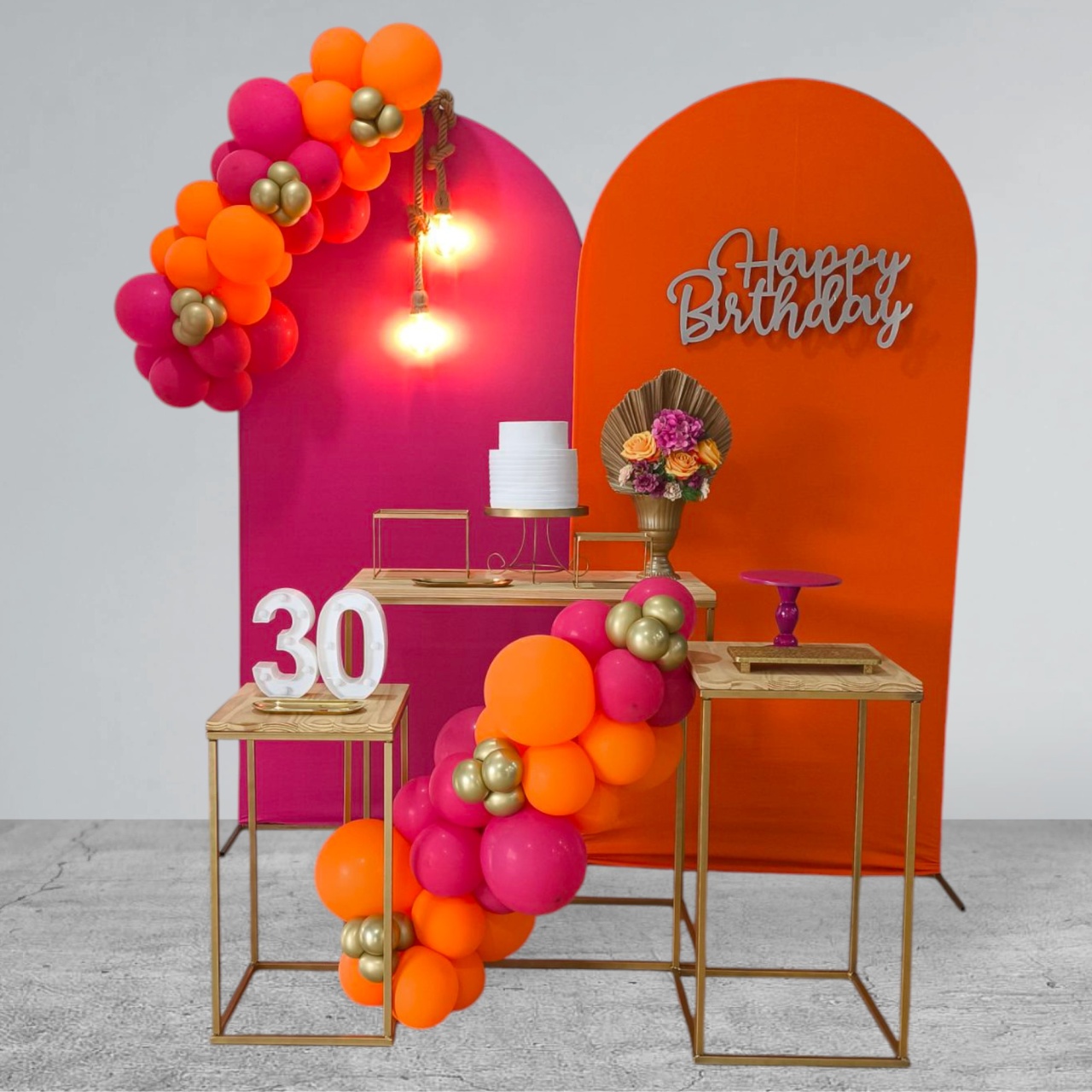 Composição Pink Com Laranja  - Detalhes