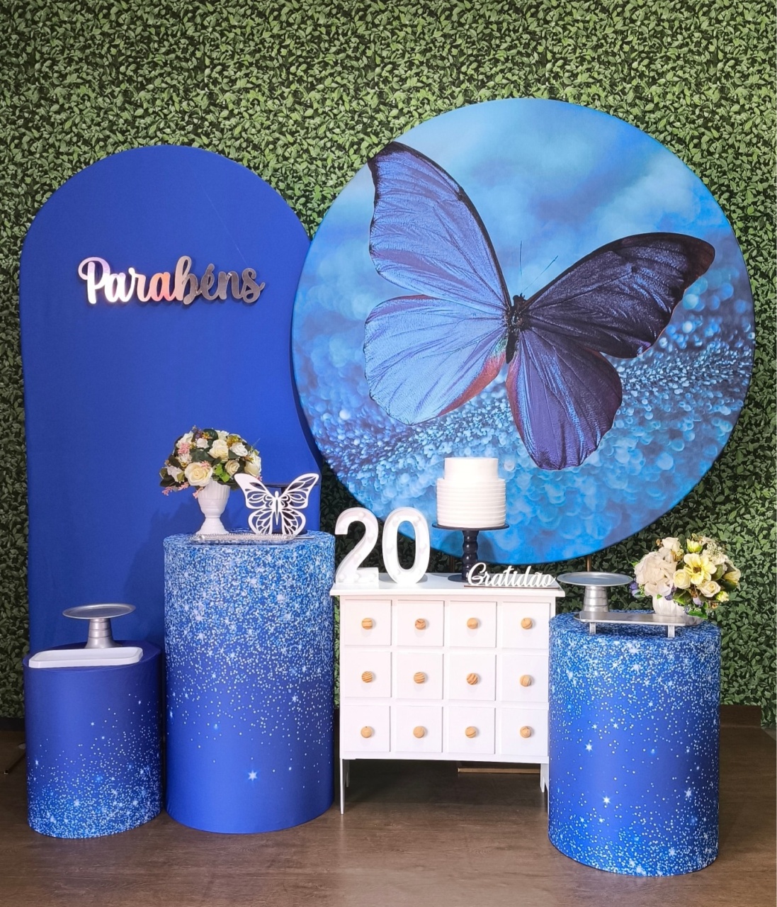 Kit Diamante -Borboleta Azul  - Detalhes