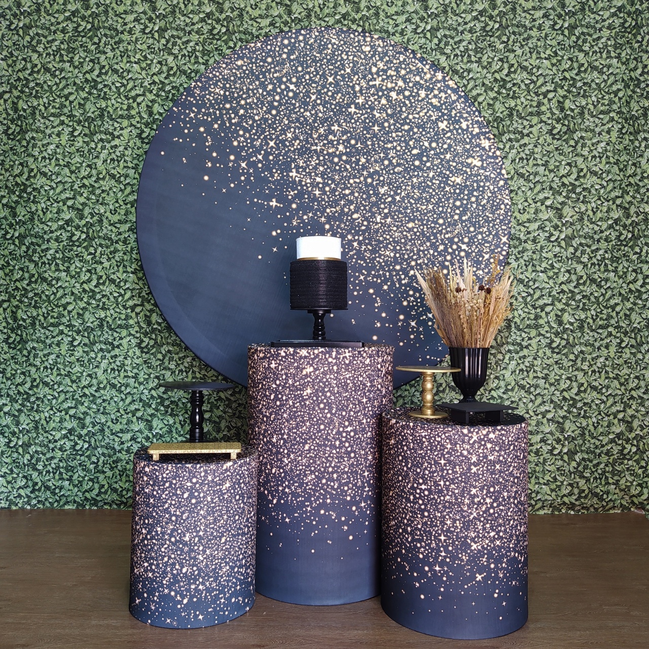 Kit Ouro Glitter Preto Com Dourado  - Detalhes