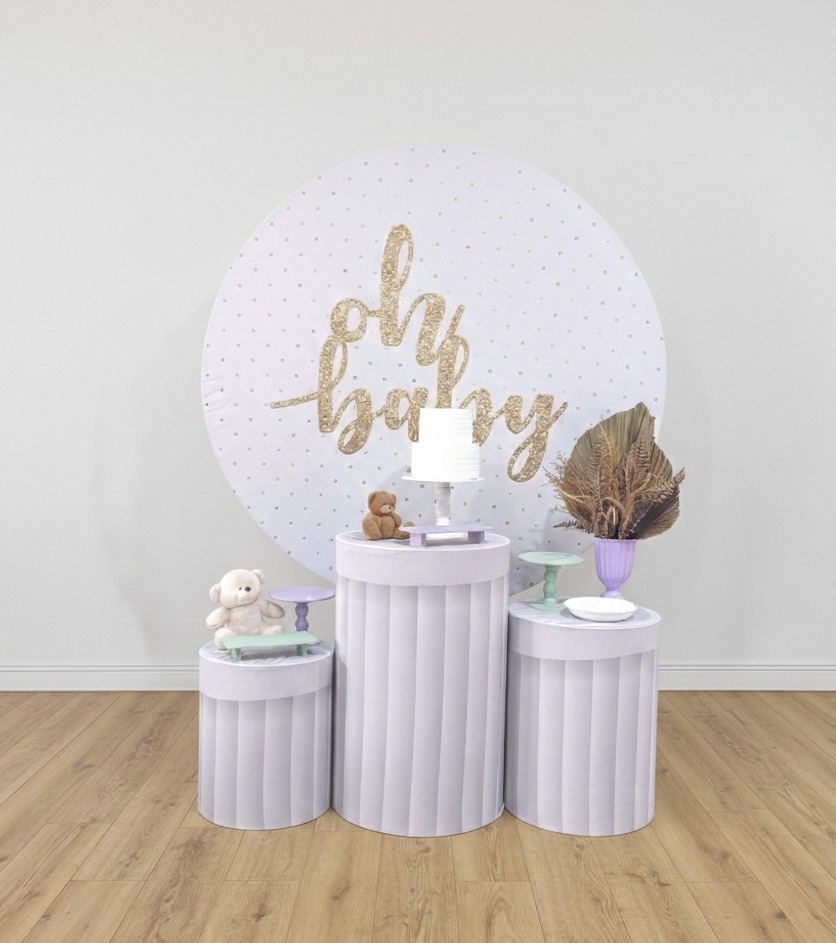 Chá Revelação Oh Baby Verde E Lilás  - Detalhes