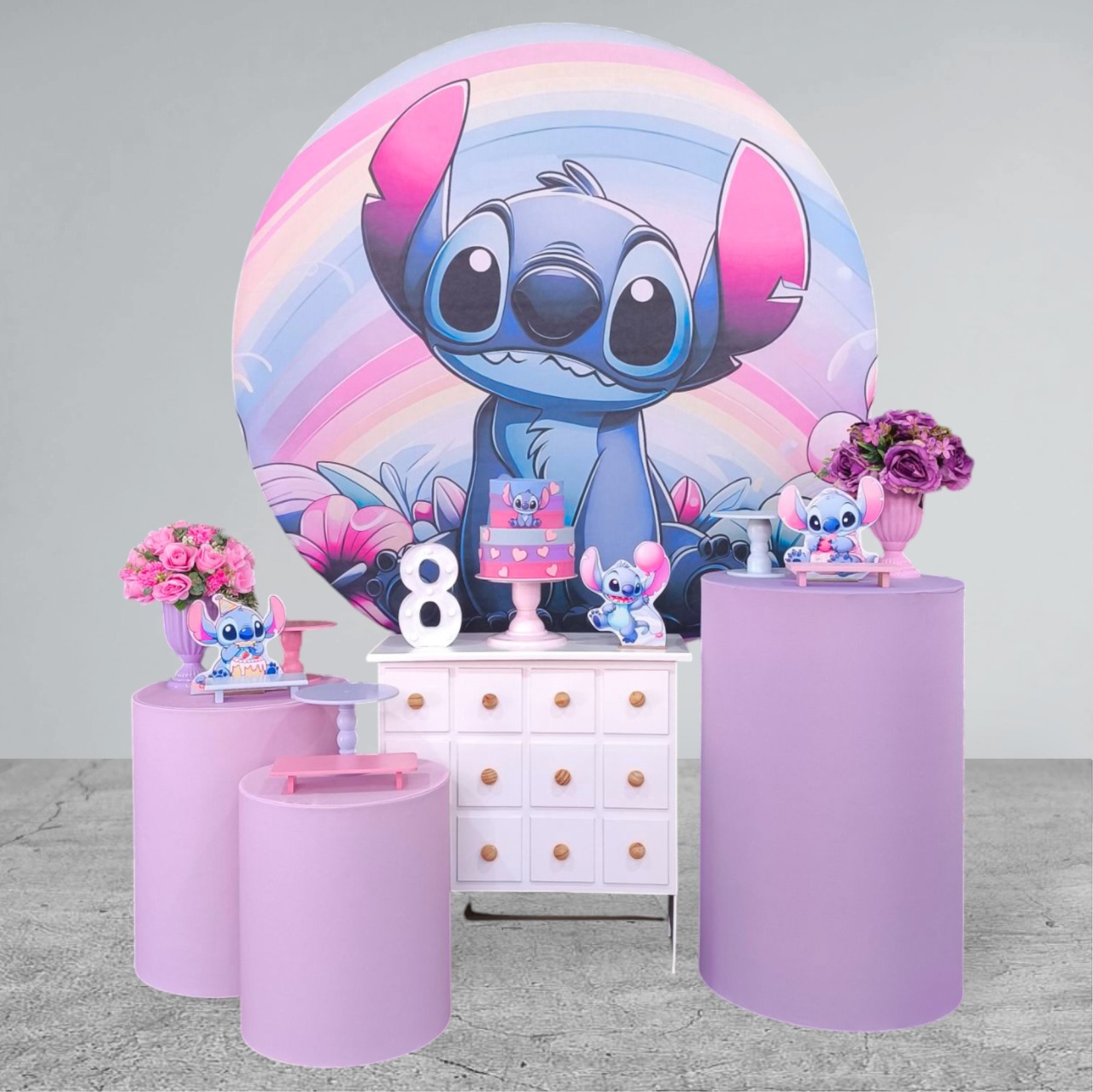 Kit Encanto - Stitch Rosa - Detalhes