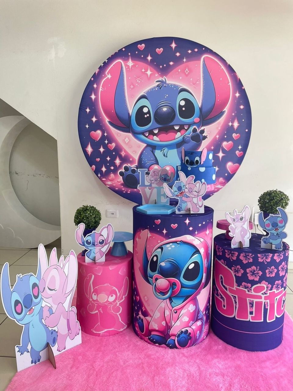 Stitch Roxo - LuaPegueMonte