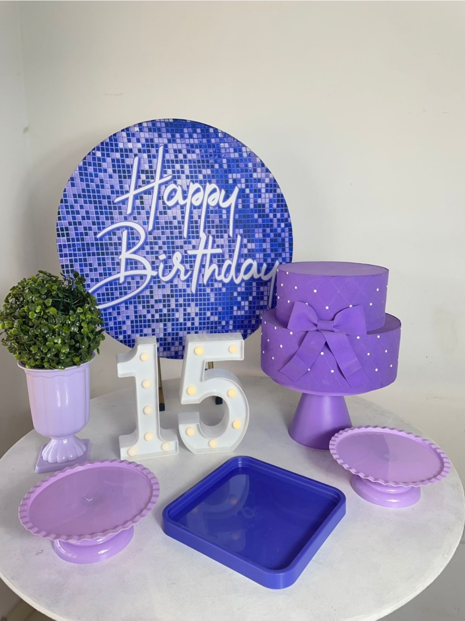 Mini Kit Happy Roxo - LuaPegueMonte