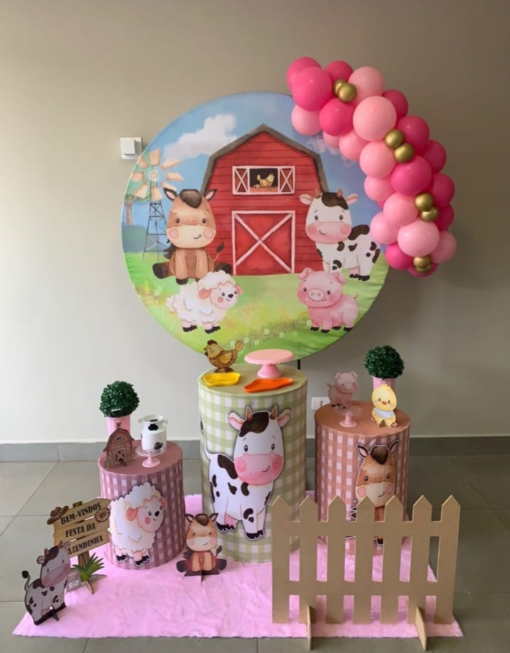 Fazendinha Menina C/ Balões - LuaPegueMonte