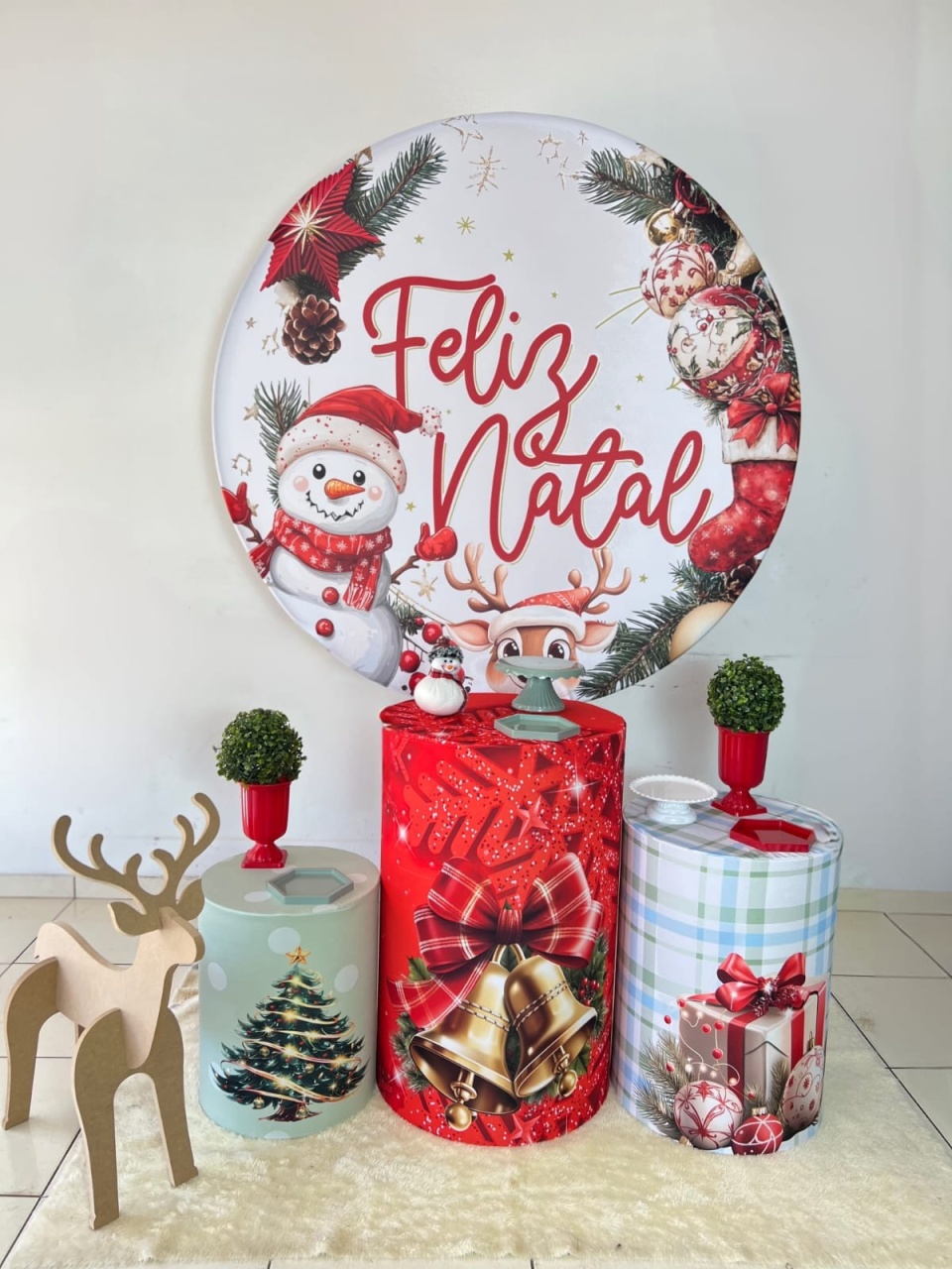 Natal Boneco de Neve - LuaPegueMonte