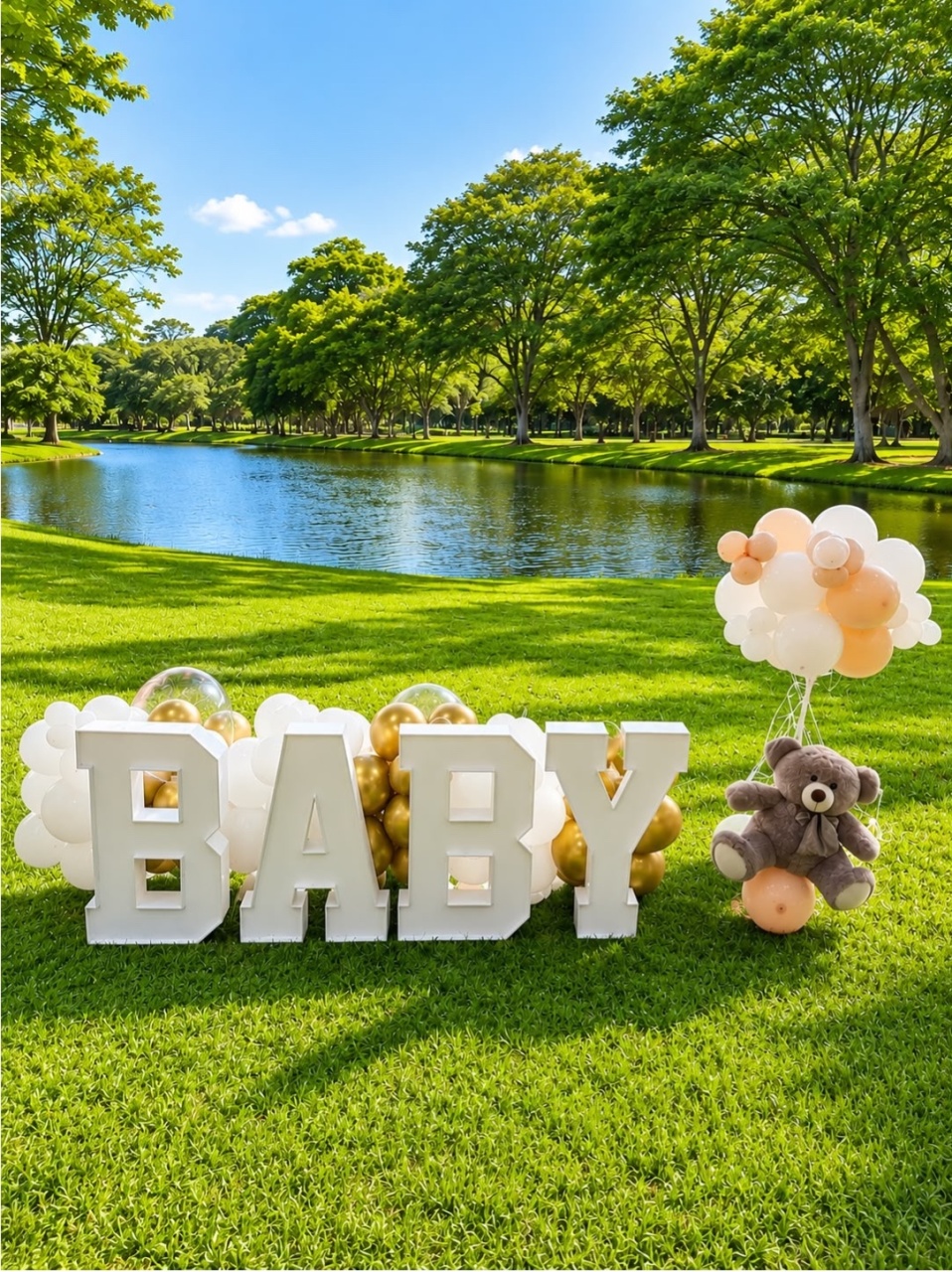 Letreiro Baby C/ Balões - LuaPegueMonte