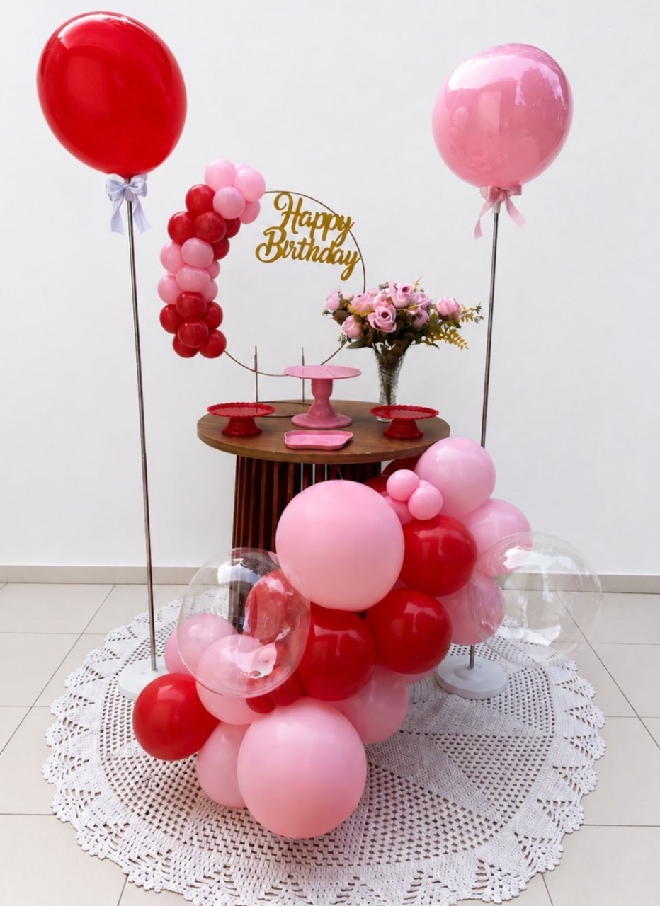 Mini Kit Rosa E Vermelho - Luli Pegue e monte 