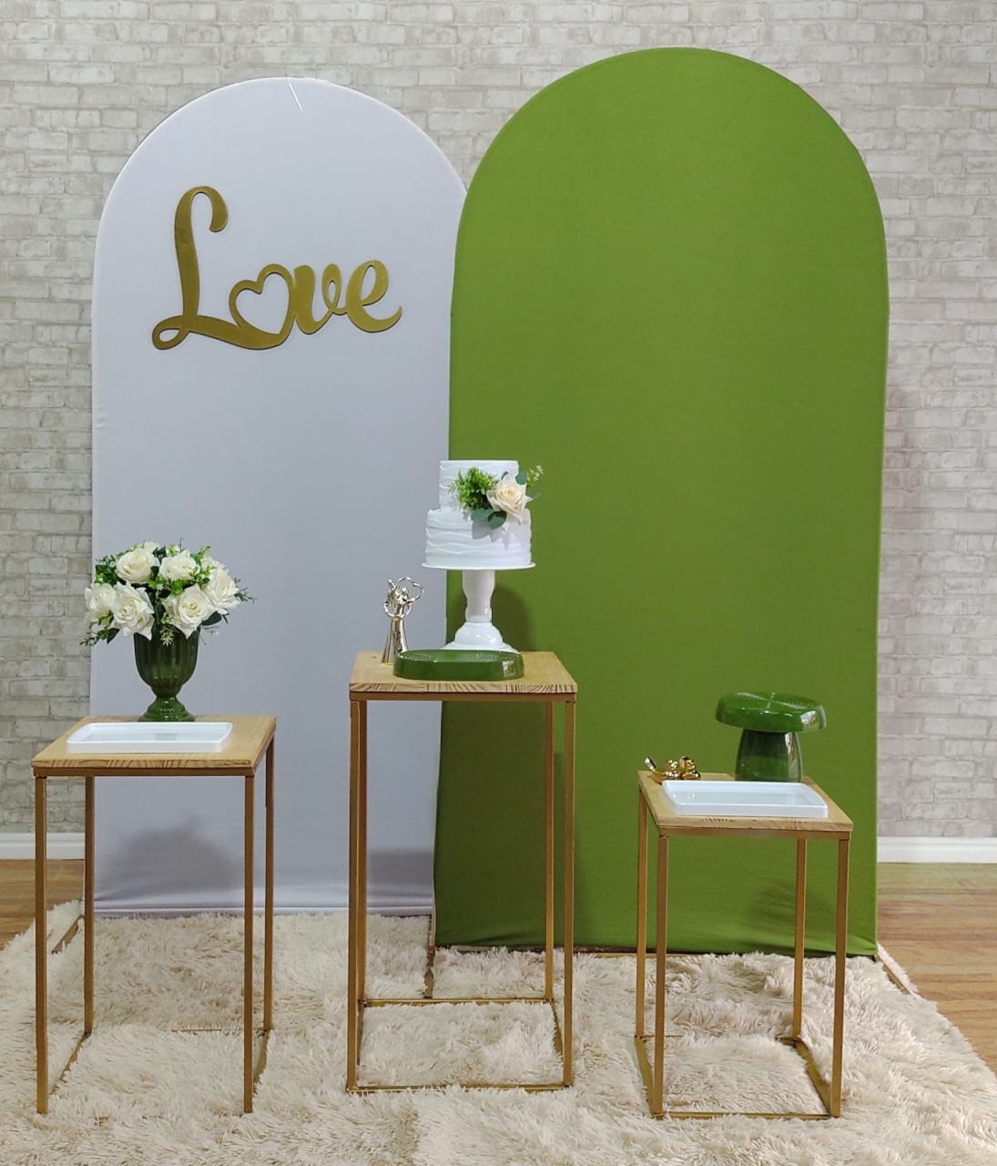 Verde Branco Love Kit Composicao - DFEST PEGUE E MONTE