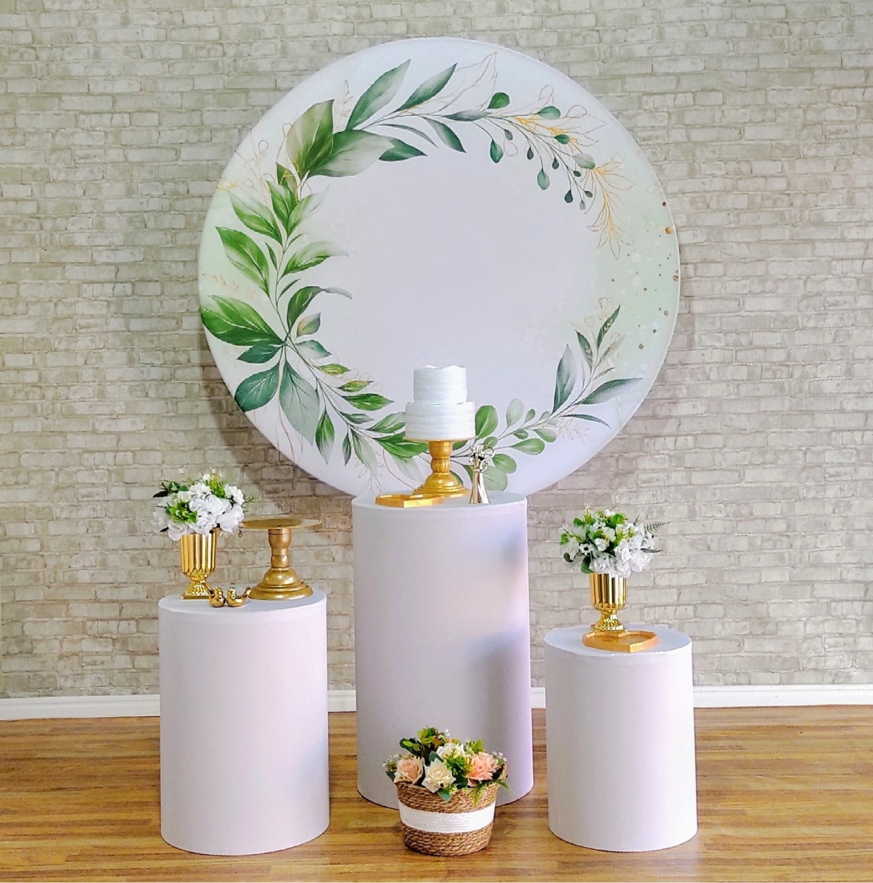 Floral Verde/Branco Kit Prata   - DFEST PEGUE E MONTE