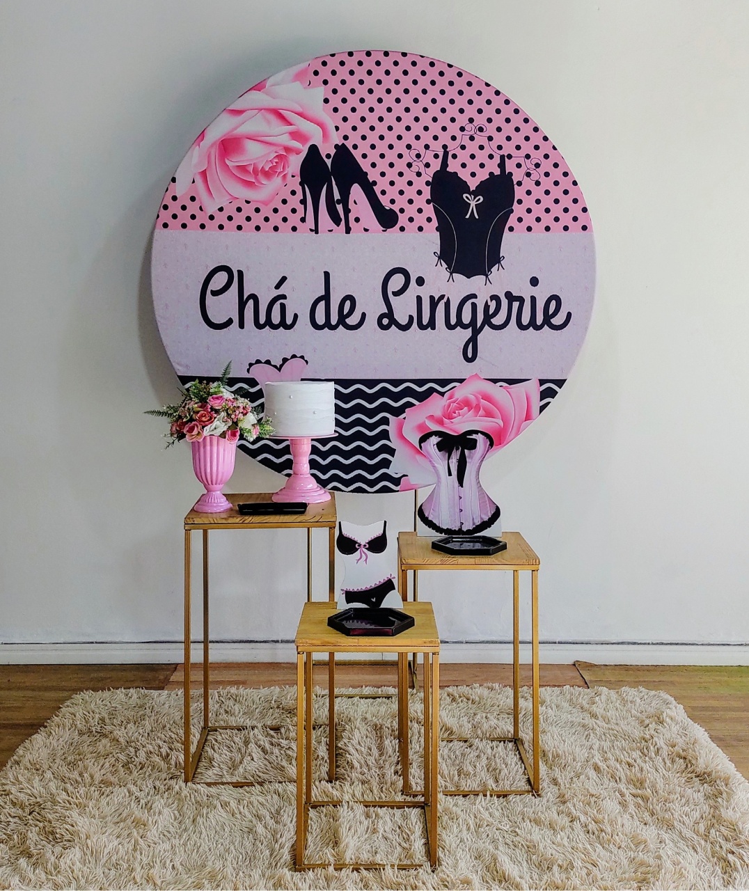Cha de Langerie Kit Composição Mesa Ferro - DFEST PEGUE E MONTE