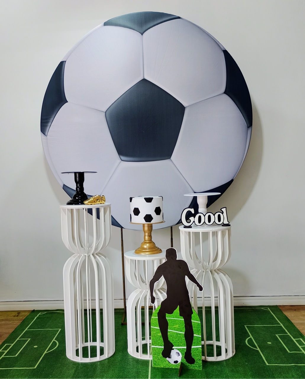 Futebol Bola Ampulheta Kit Prata - DFEST PEGUE E MONTE