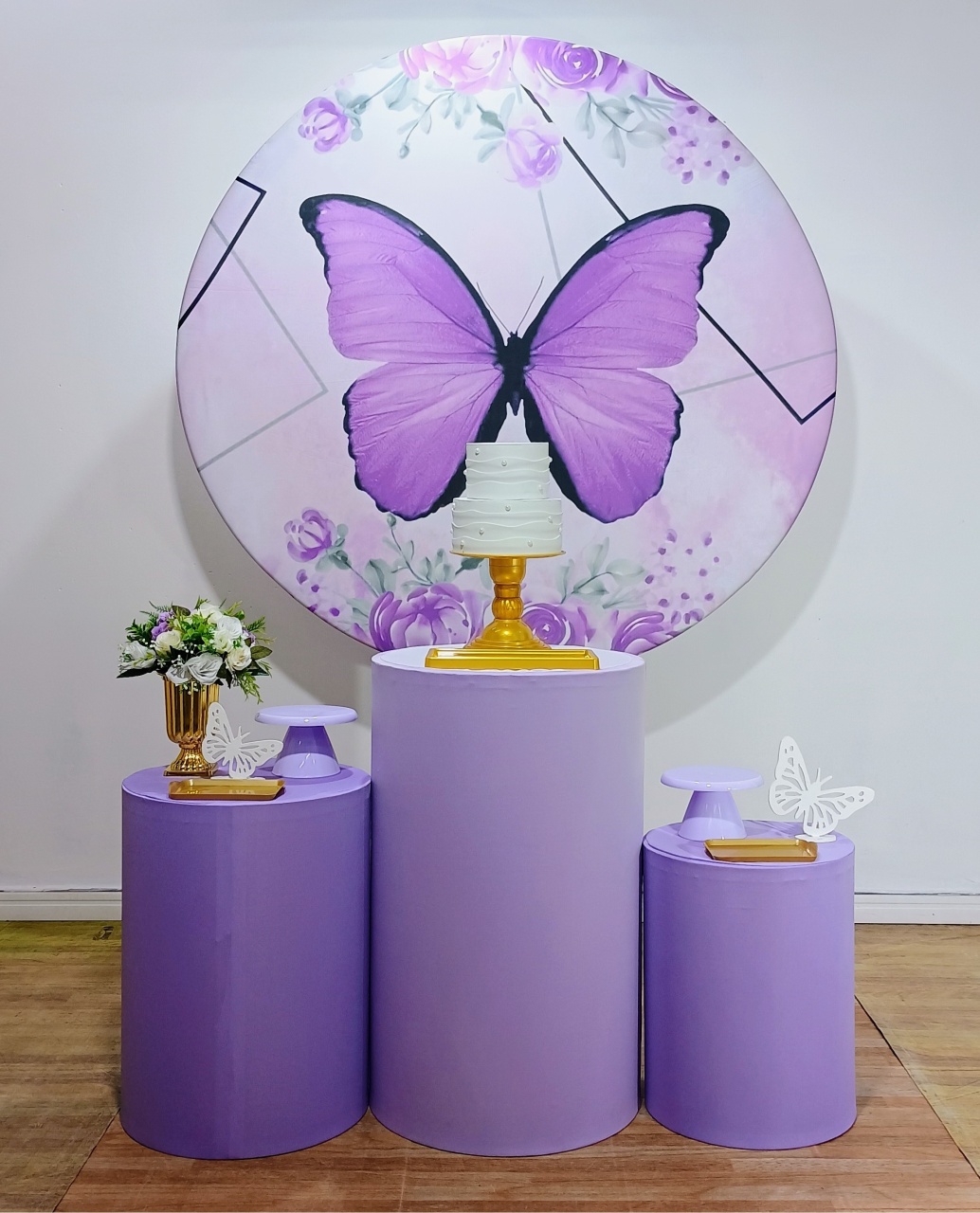 Borboleta Lilas 1 Kit Prata - DFEST PEGUE E MONTE