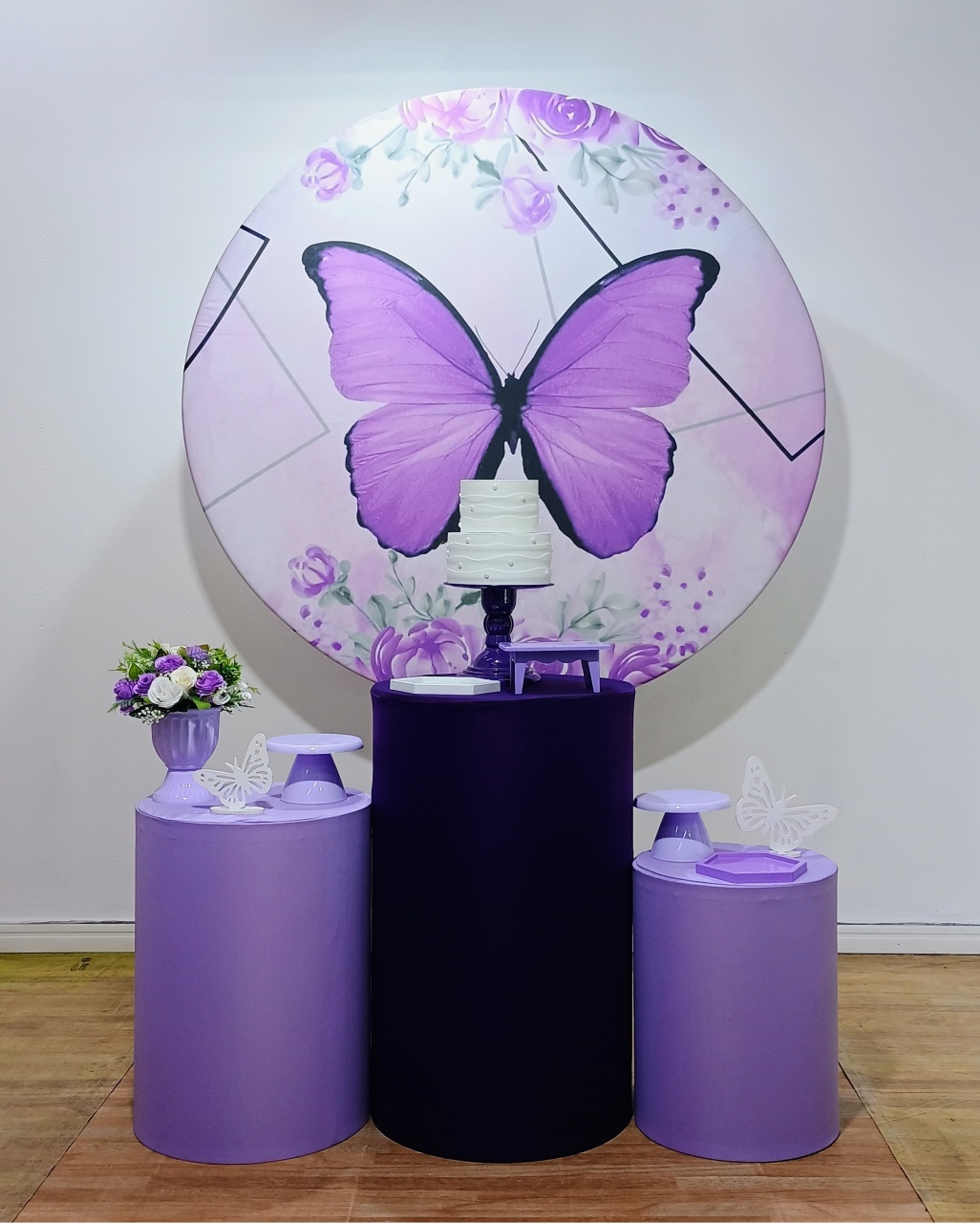 Borboleta Lilas Kit Prata - DFEST PEGUE E MONTE