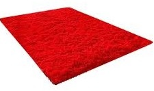 Tapete Pelo Retangular Vermelho - DFEST PEGUE E MONTE