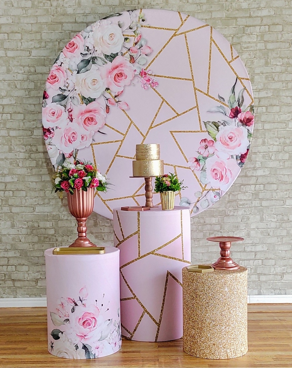 Floral Rosa Kit Prata  - DFEST PEGUE E MONTE
