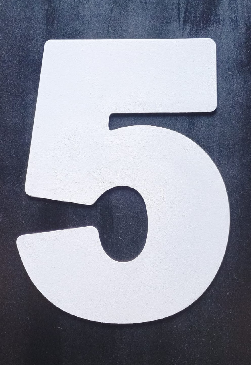 Numero de Pendurar 5 Branco  - DFEST PEGUE E MONTE
