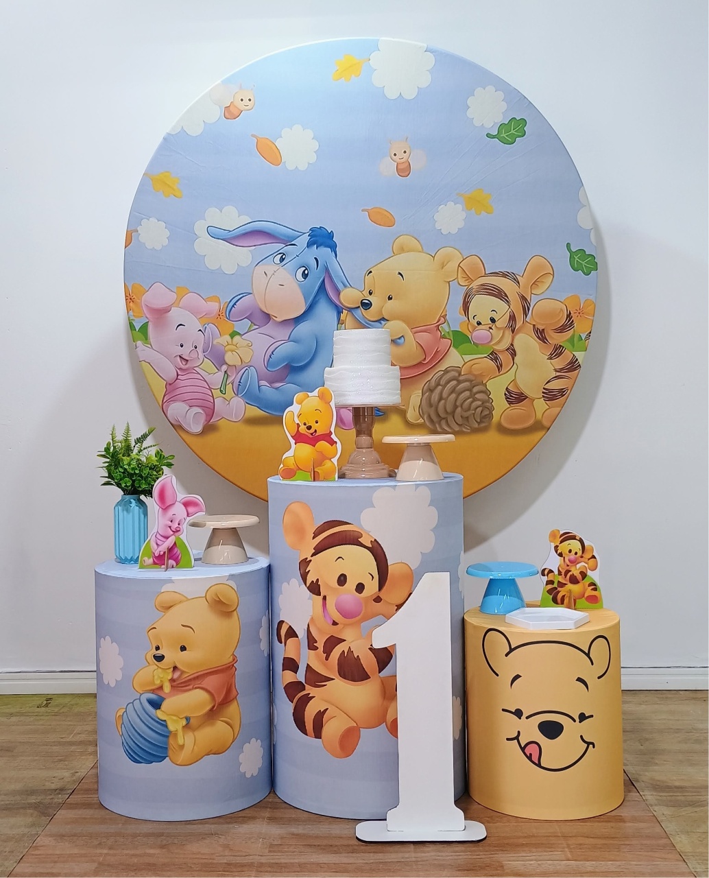 Ursinho Pooh C/Numero 1  Kit Prata - DFEST PEGUE E MONTE