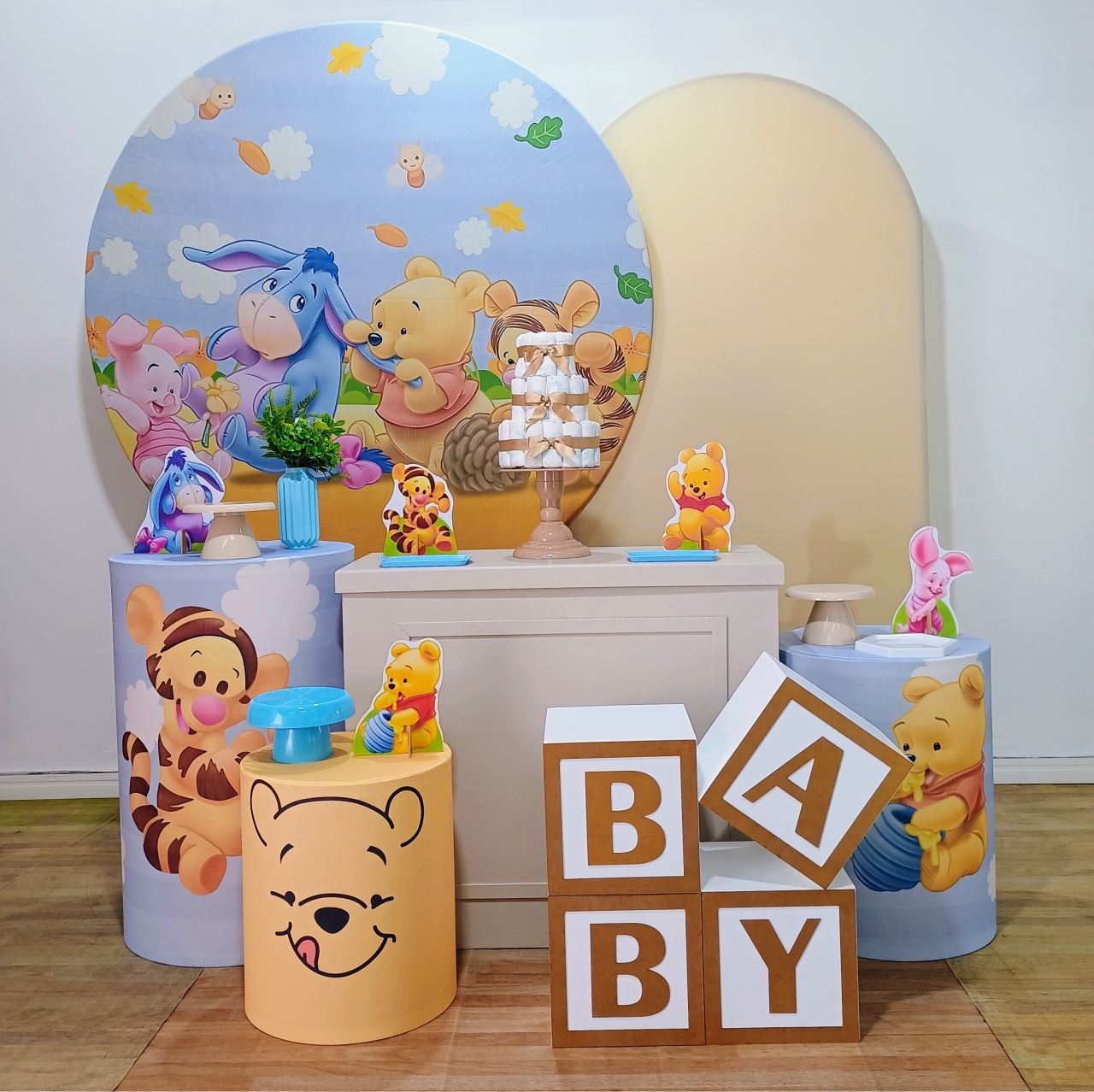 Ursinho Pooh Cha de Bebe Kit Diamante - DFEST PEGUE E MONTE