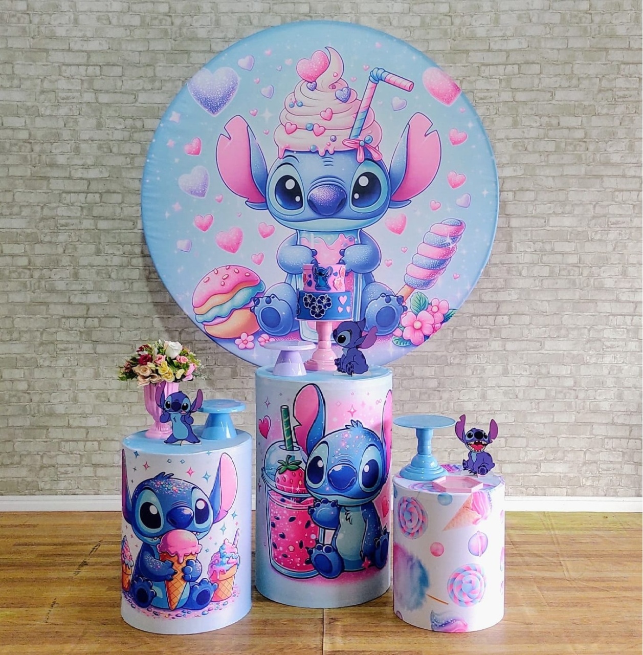 Stitch Milk Shake Kit Prata  - DFEST PEGUE E MONTE