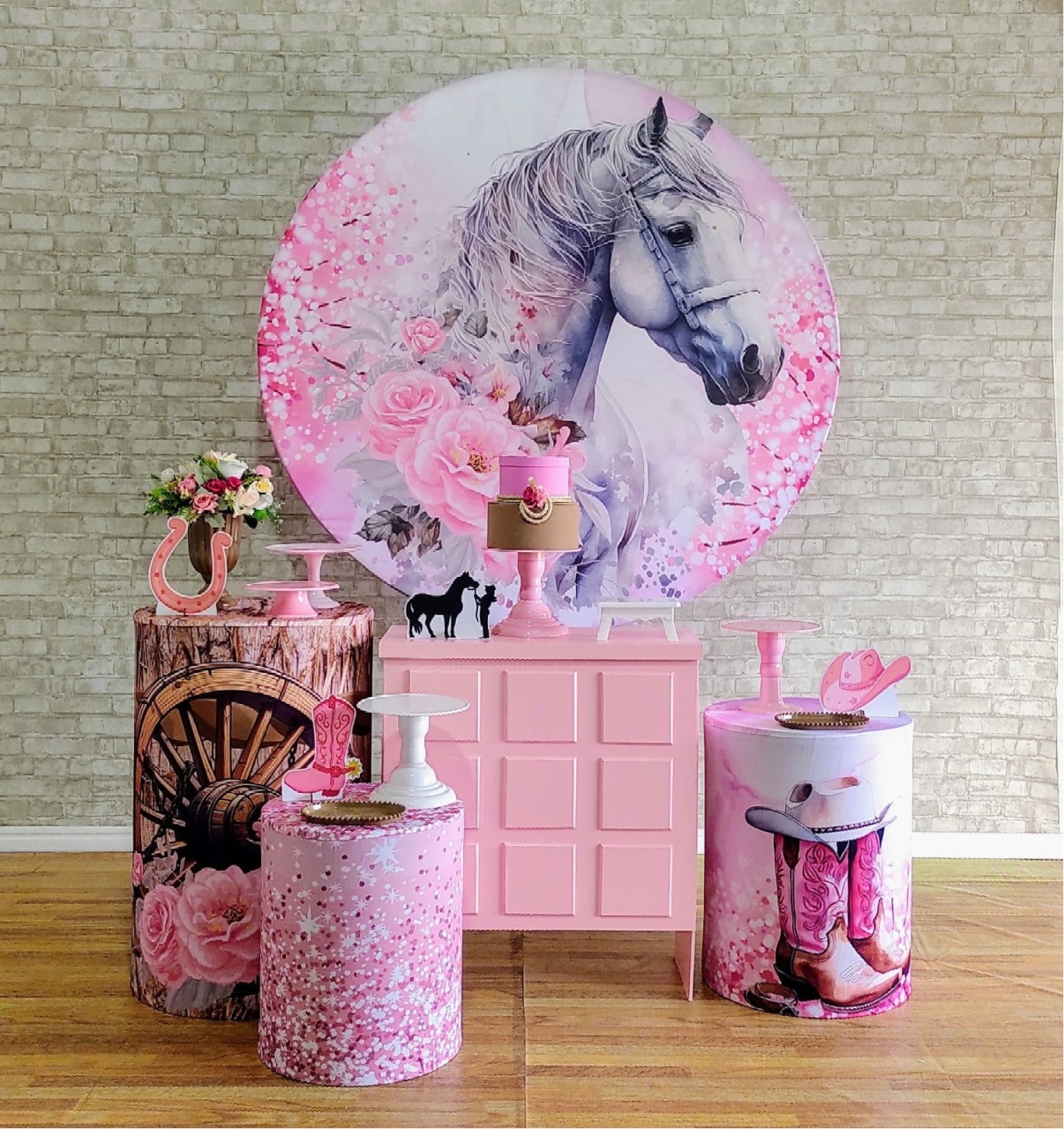 Cavalo Rosa Kit Ouro        - DFEST PEGUE E MONTE