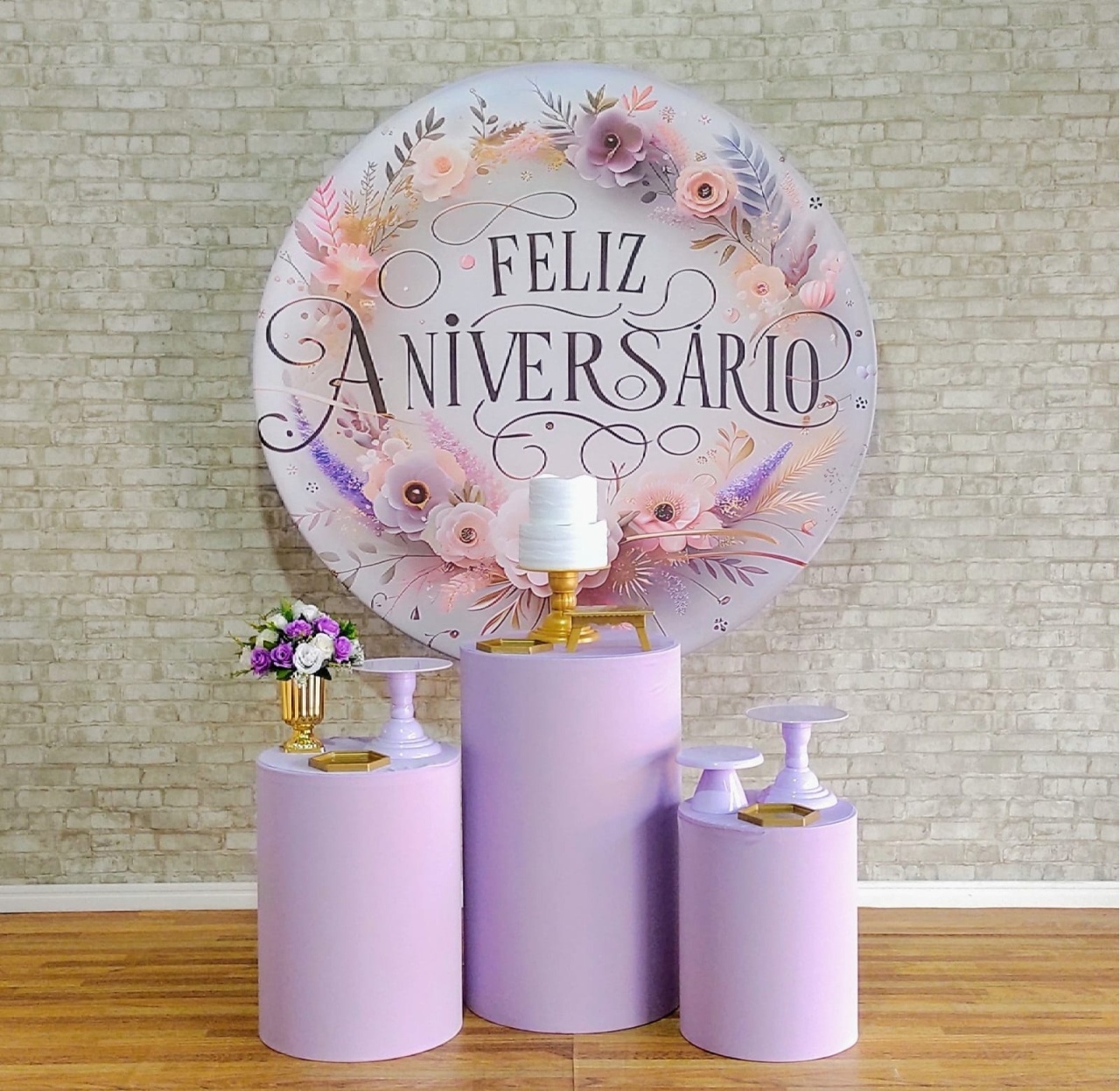 Feliz Aniverssario Kit Prata           - DFEST PEGUE E MONTE