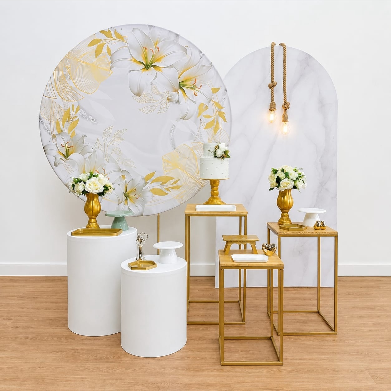 Floral Dourado( Adulto/ Casam1Ento) - DFEST PEGUE E MONTE