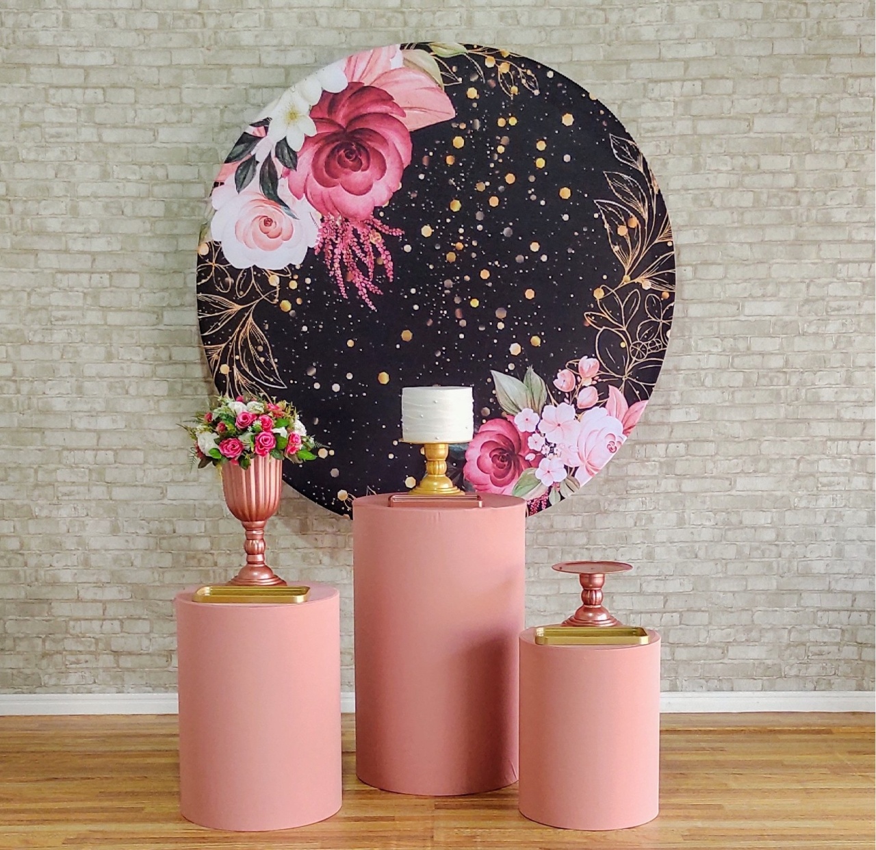 Floral Preto Kit Prata - DFEST PEGUE E MONTE