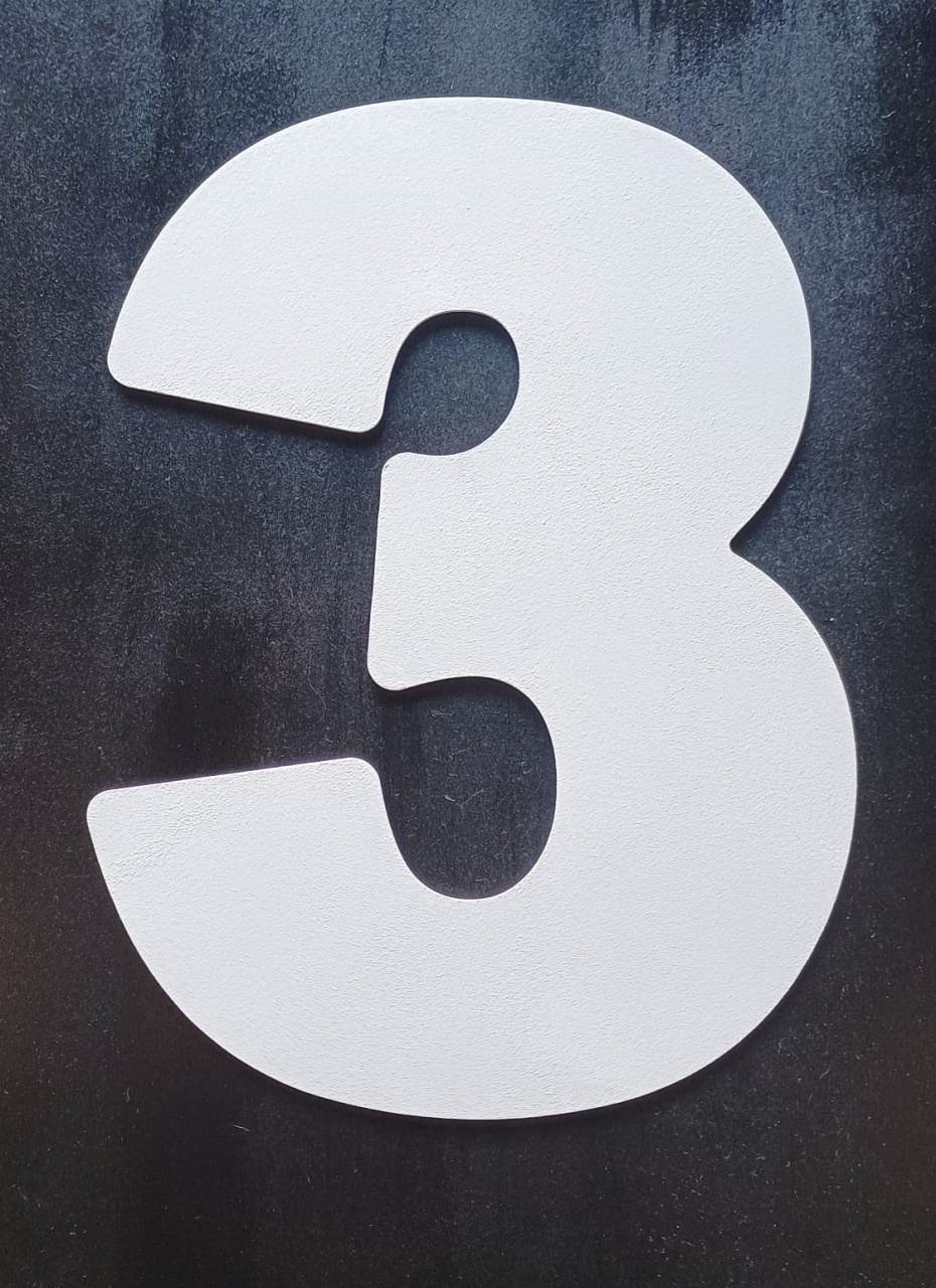 Numero de Pendurar 3 Branco - DFEST PEGUE E MONTE