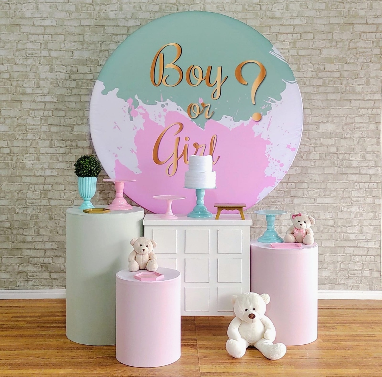 Chá Revelação Boy Ou Girl Kit Ouro - DFEST PEGUE E MONTE