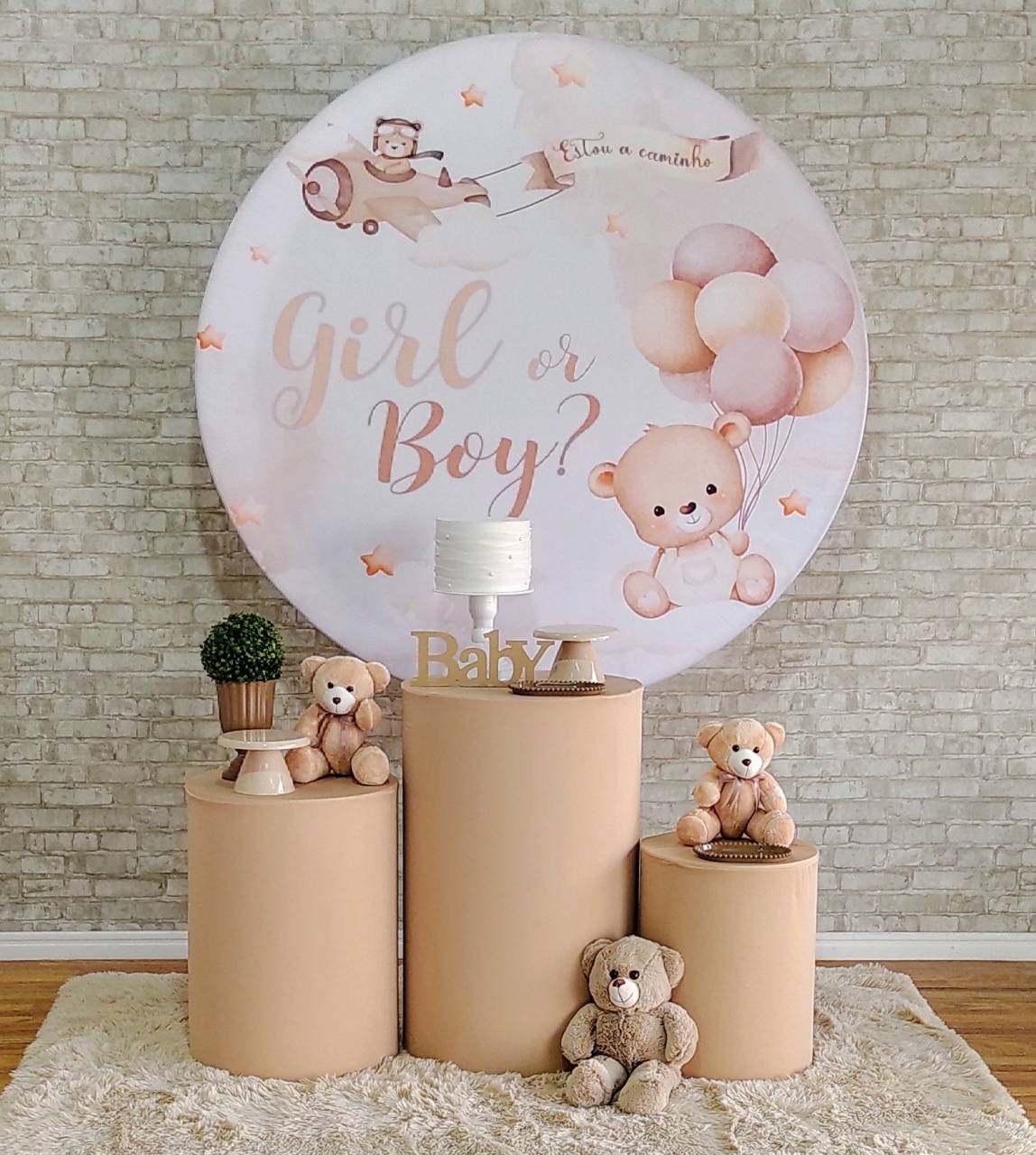 Chá Revelação Boy Ou Girl Kit Prata - DFEST PEGUE E MONTE