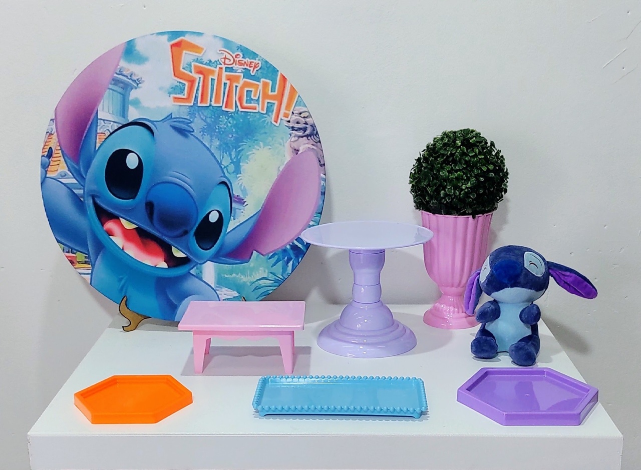 Stitch Rosa Kit Mesa   - DFEST PEGUE E MONTE
