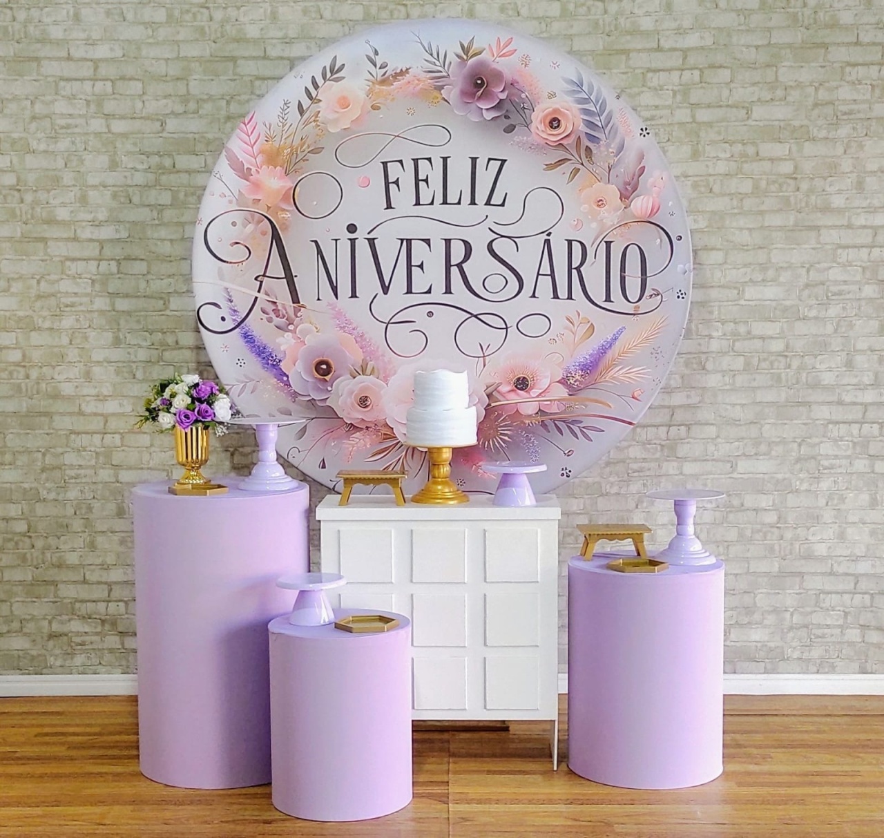 Feliz Aniversario Kit Ouro        - DFEST PEGUE E MONTE