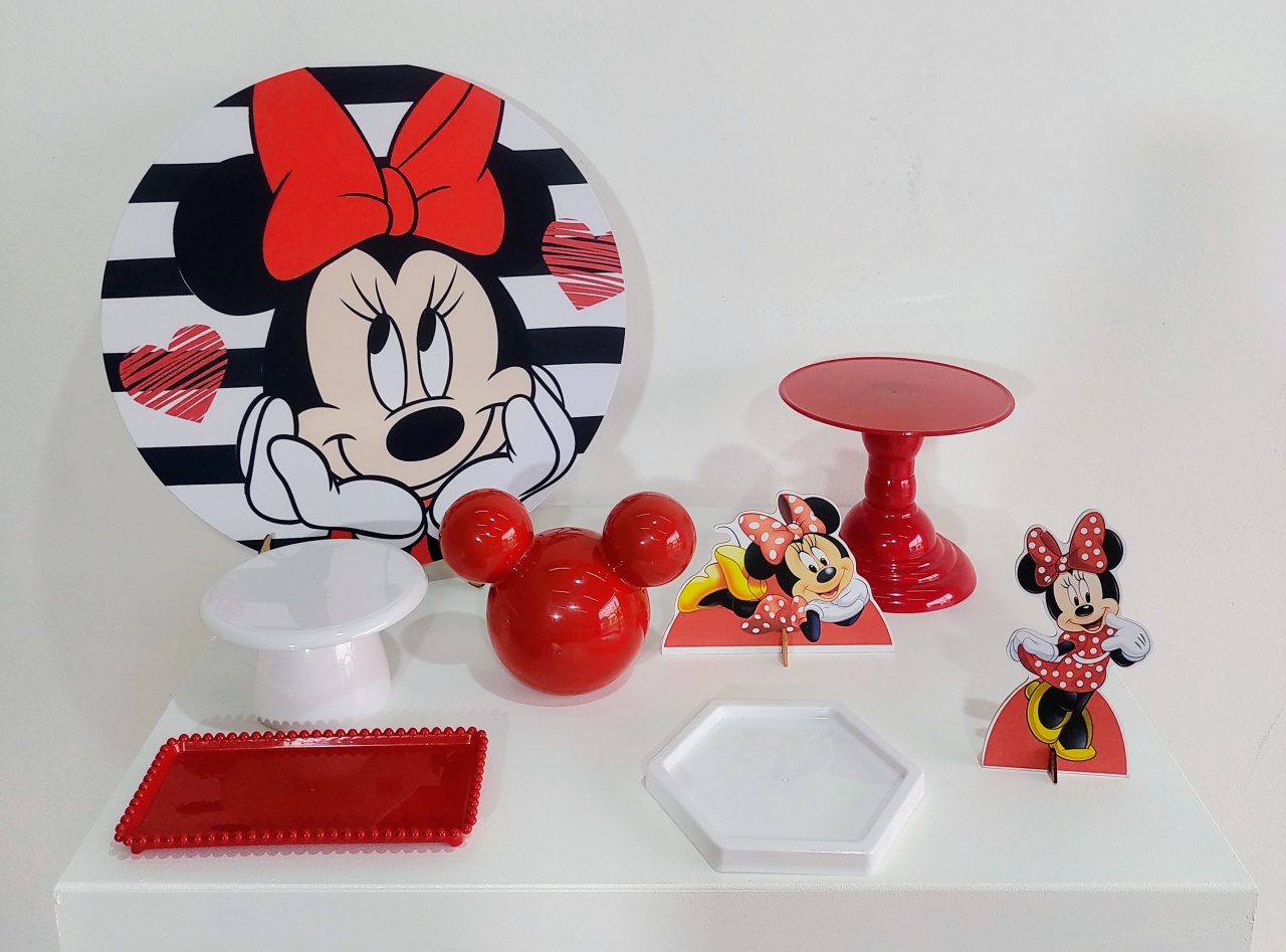 Minie Vermelha Kit Mesa    - DFEST PEGUE E MONTE