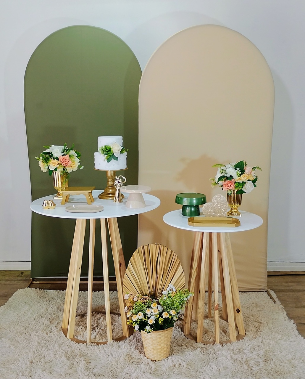 Verde Bege Kit Romano Casamento  - DFEST PEGUE E MONTE