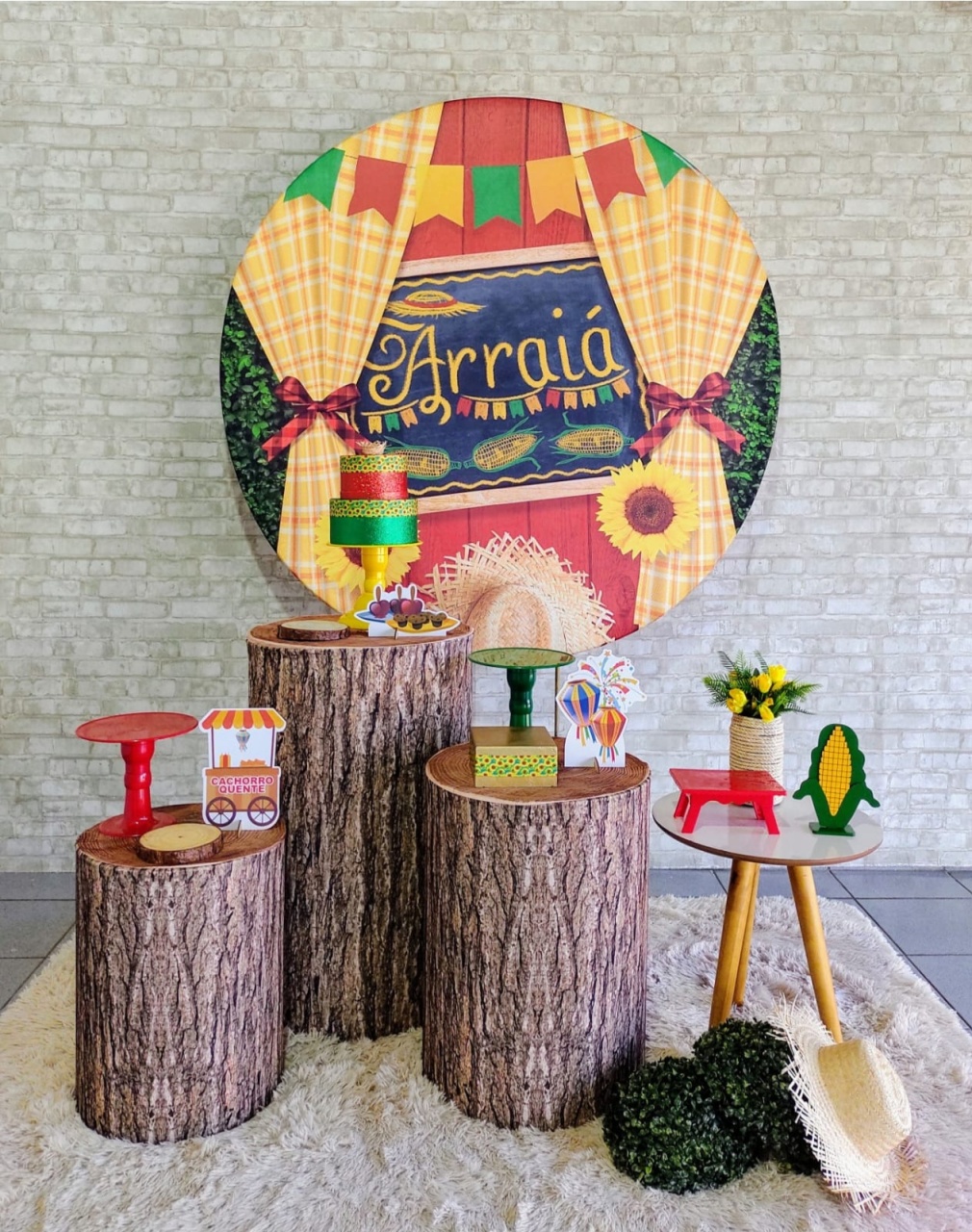 Festa Junina Arraia Cortina Kit Composicao - DFEST PEGUE E MONTE
