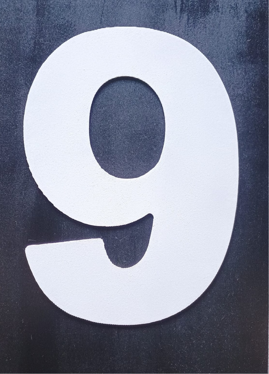 Numero de Pendurar 9 Branco - DFEST PEGUE E MONTE