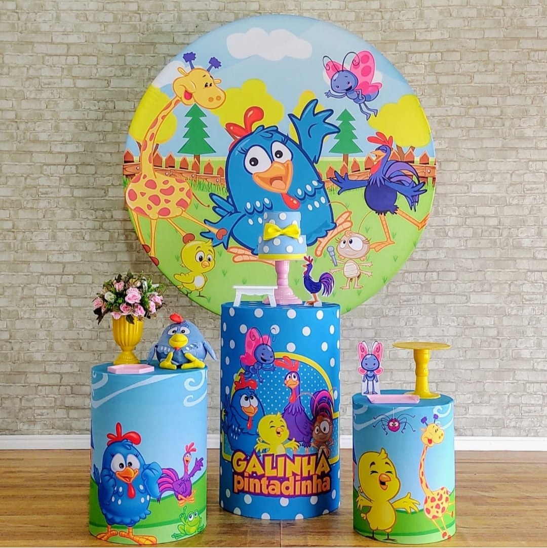 Galinha Pintadinha Kit Prata               - DFEST PEGUE E MONTE