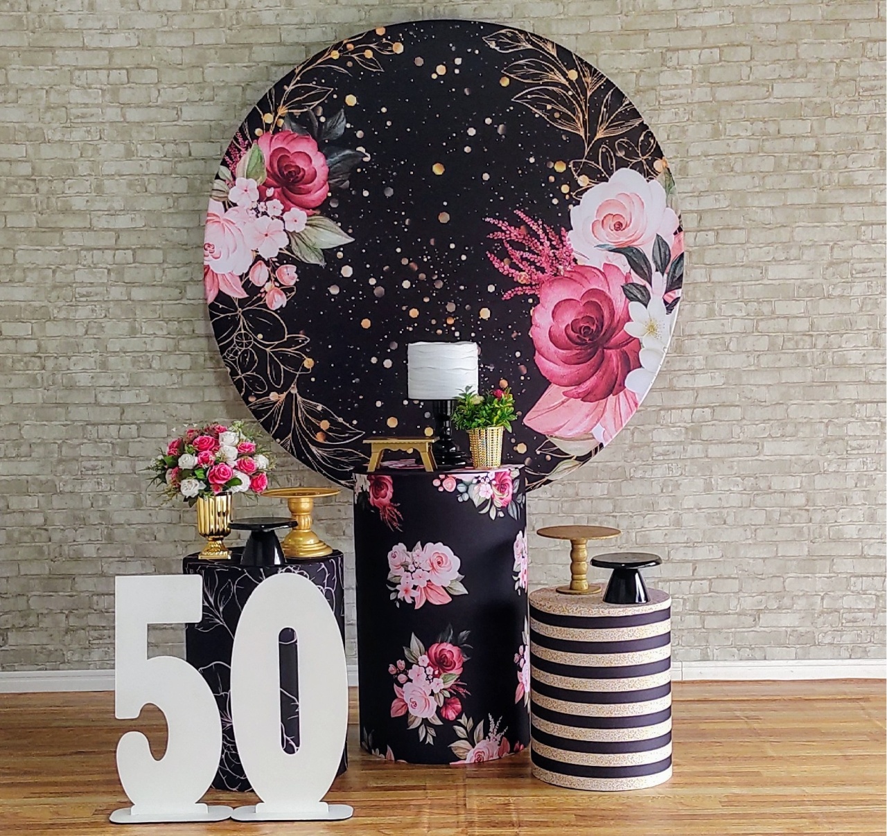 Floral Preto Kit Compisicao  - DFEST PEGUE E MONTE