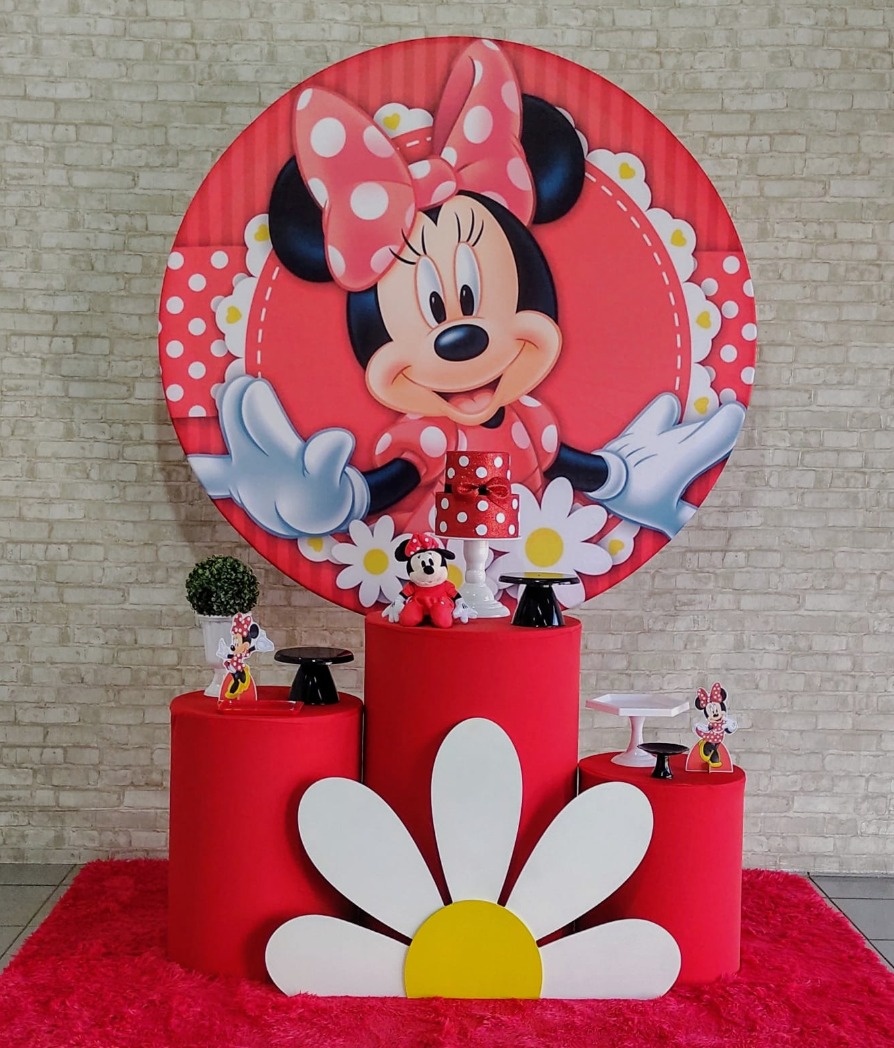 Minie Vermelha Kit Prata  - DFEST PEGUE E MONTE