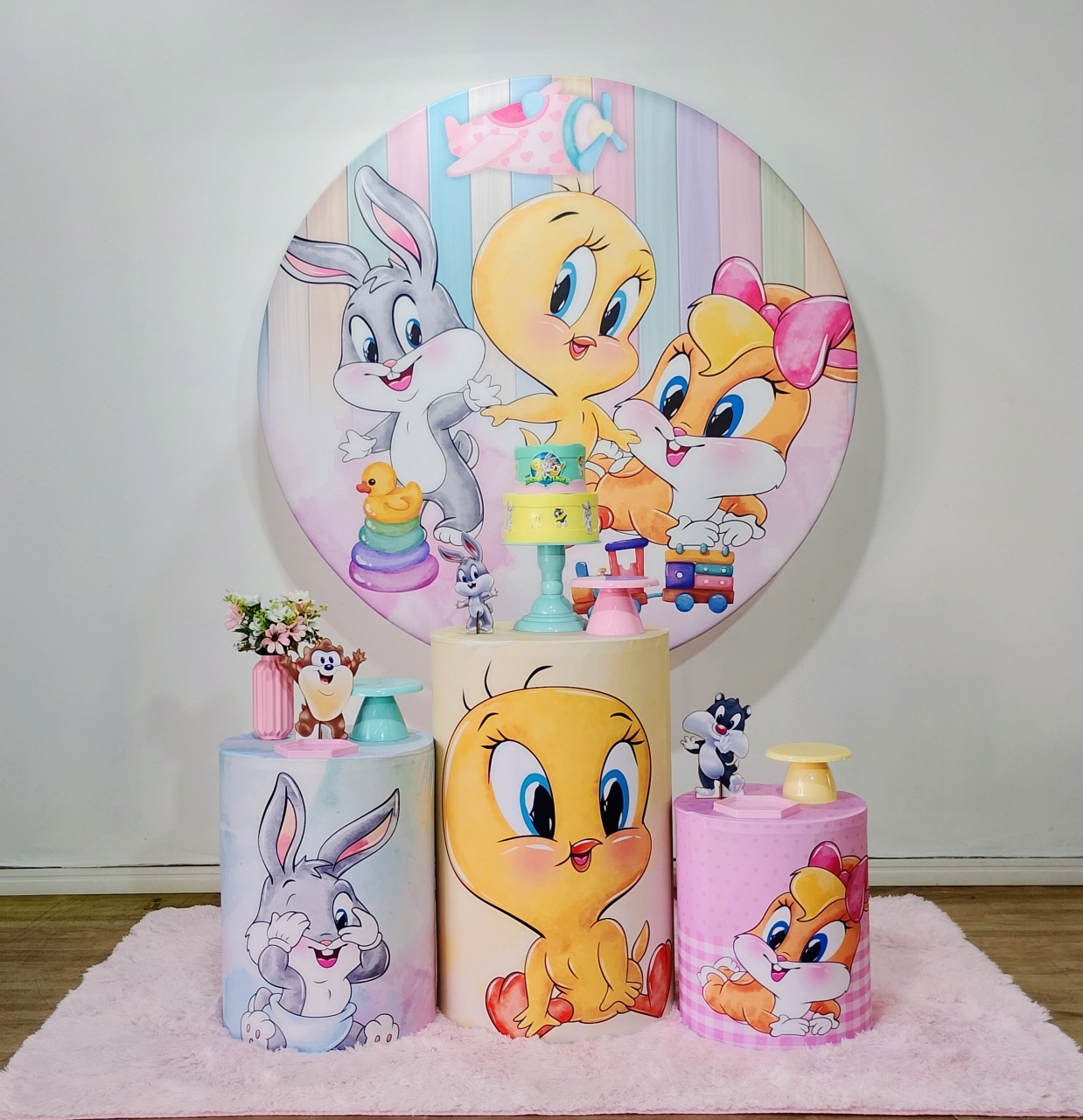 Baby Looney Tunes Menina Kit Prata - DFEST PEGUE E MONTE