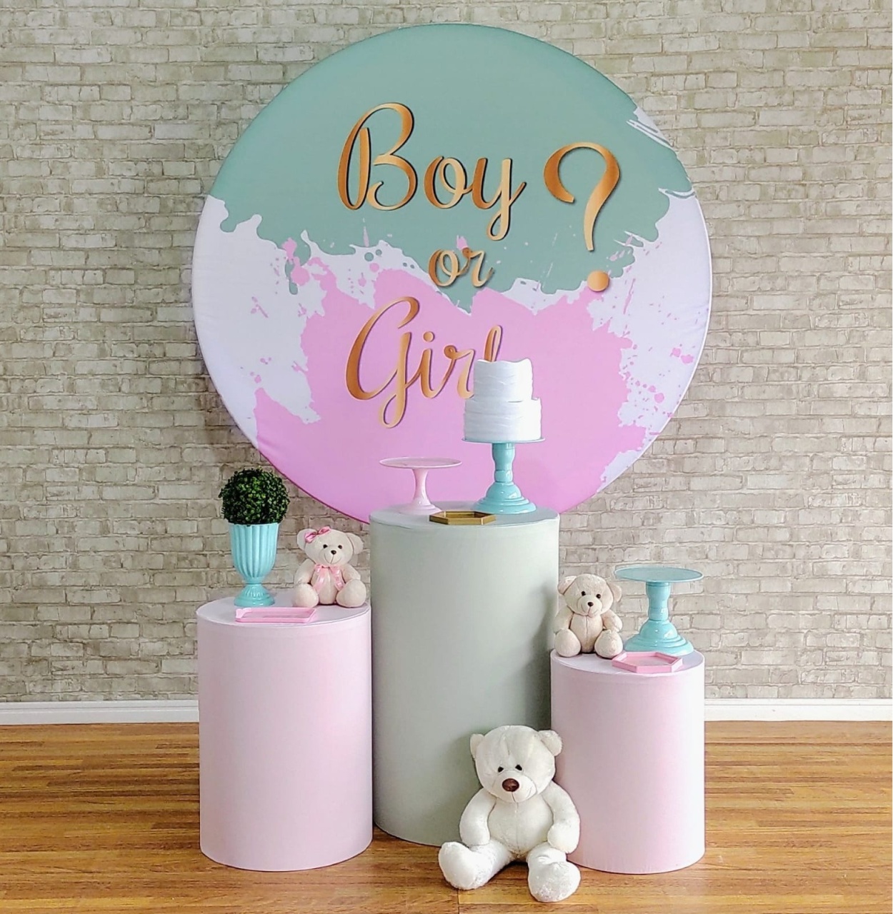 Chá Revelação Boy Ou Girl 5 Kit Prata - DFEST PEGUE E MONTE