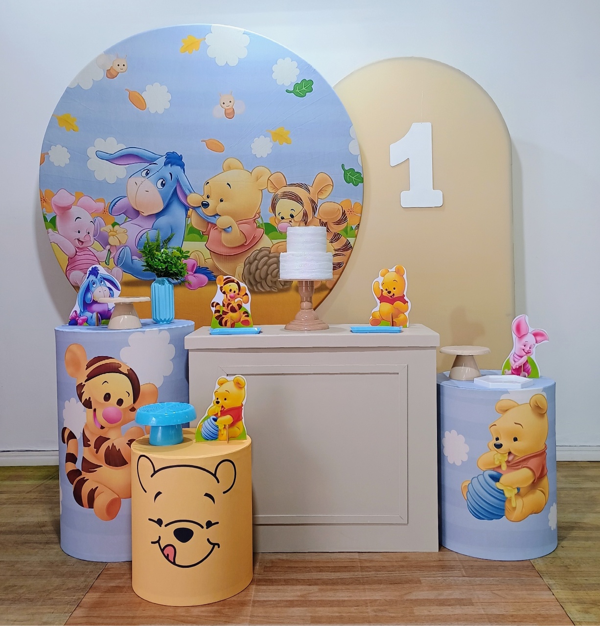 Ursinho Pooh Cha de Bebe Kit Diamante - DFEST PEGUE E MONTE