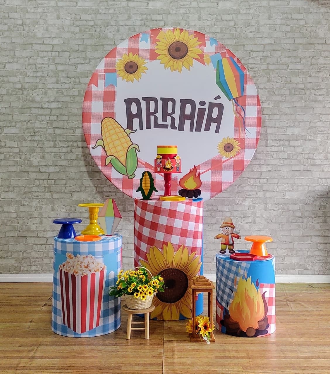 Festa Junina Arraia Kit Prata       - DFEST PEGUE E MONTE