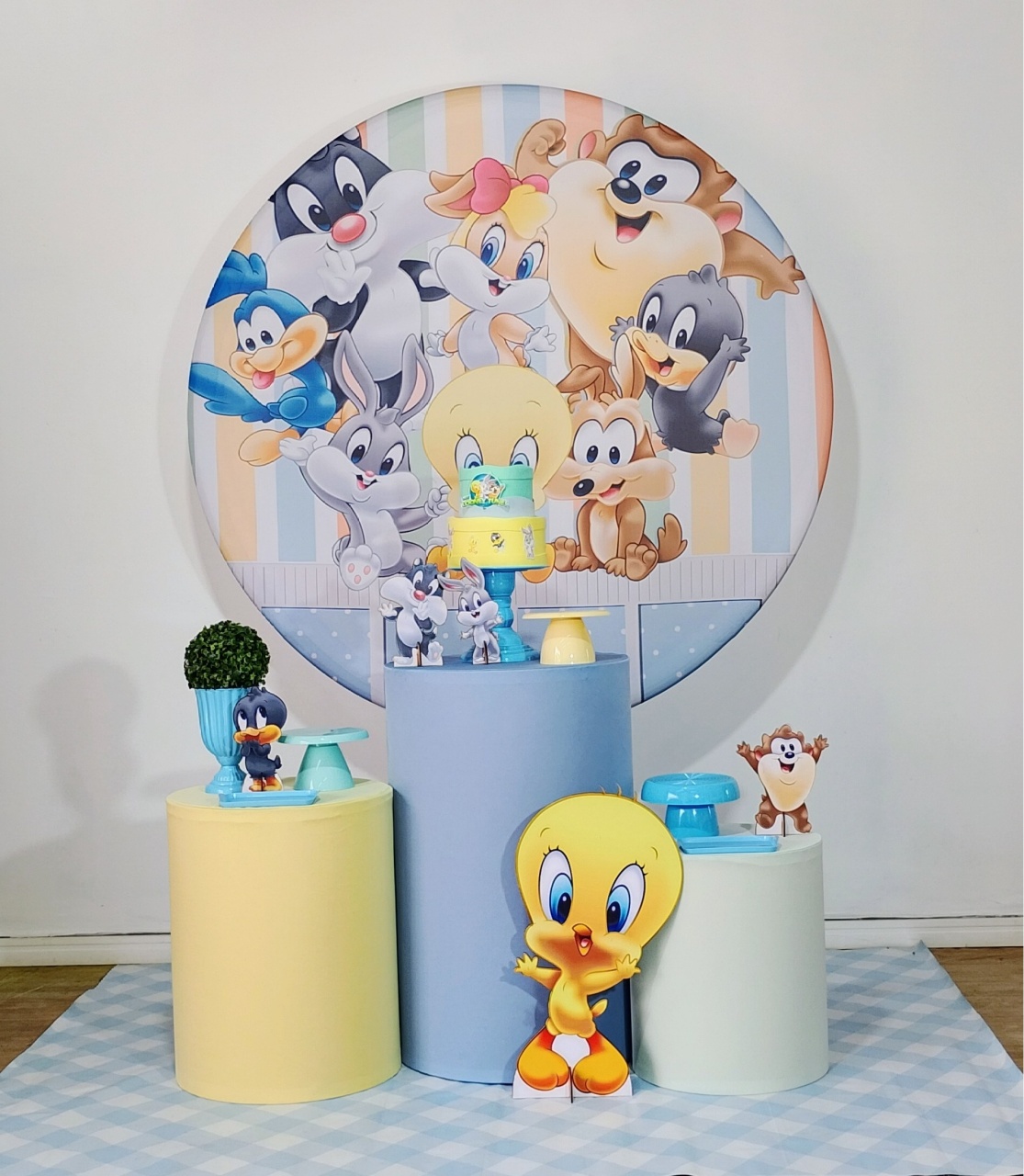 Baby Looney Tunes Menino Kit Prata - DFEST PEGUE E MONTE